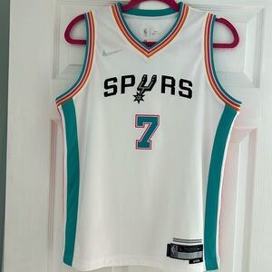Nike San Antonio Spurs Jersey - Bryn Forbes - #7 - Youth Large - EUC